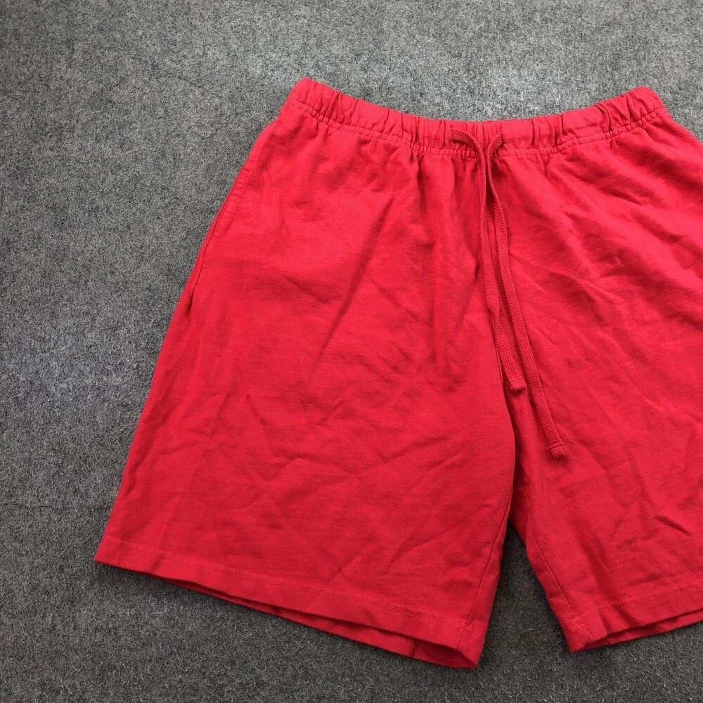 Politics Shorts Mens Large Red Sweat Elastic Waist 10 Inseam Casual Summer